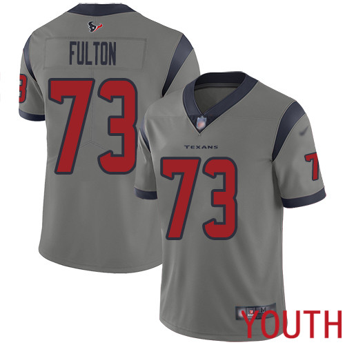 Houston Texans Limited Gray Youth Zach Fulton Jersey NFL Football #73 Inverted Legend